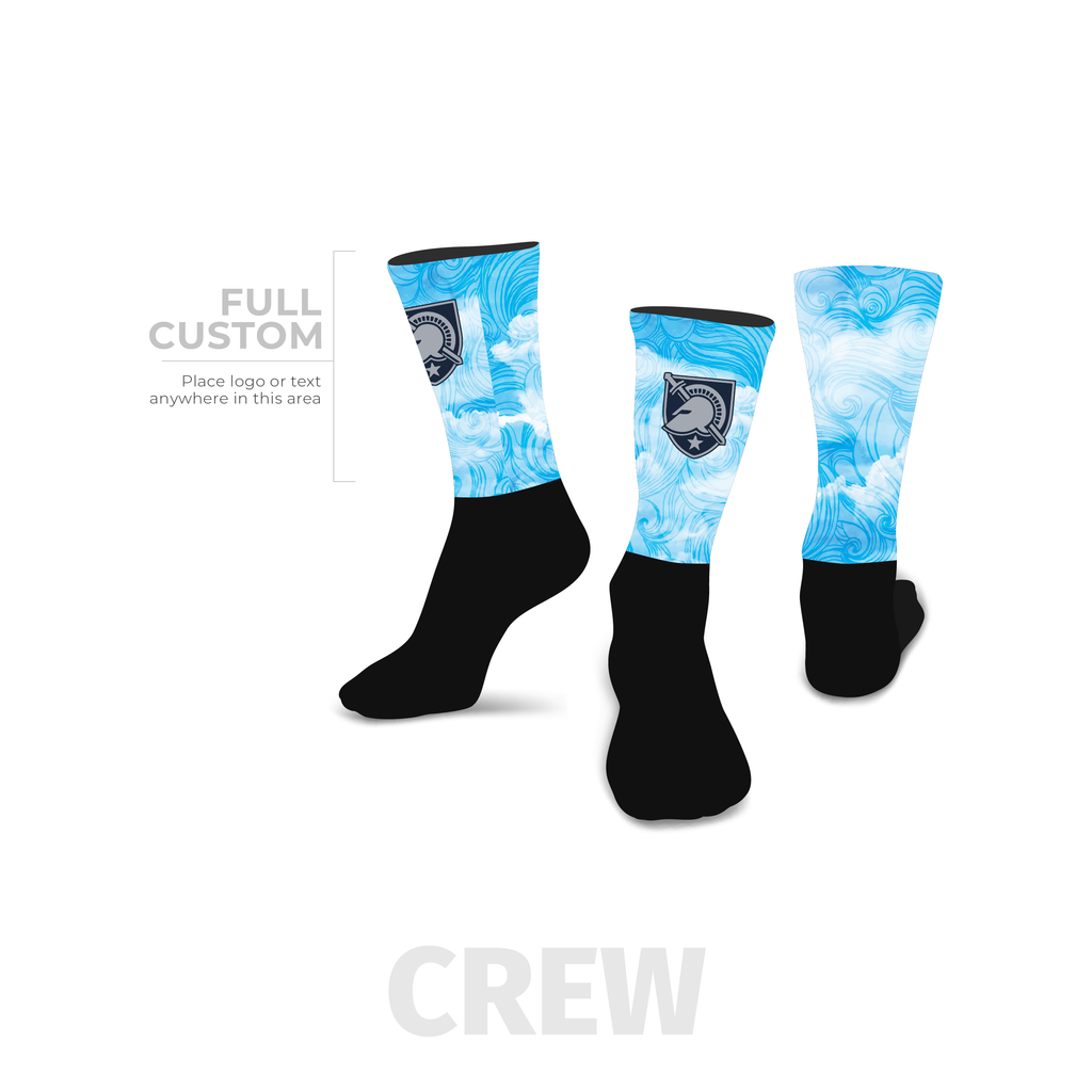 Azure - Crew - Half Custom Printed Sock - SocksRock.com