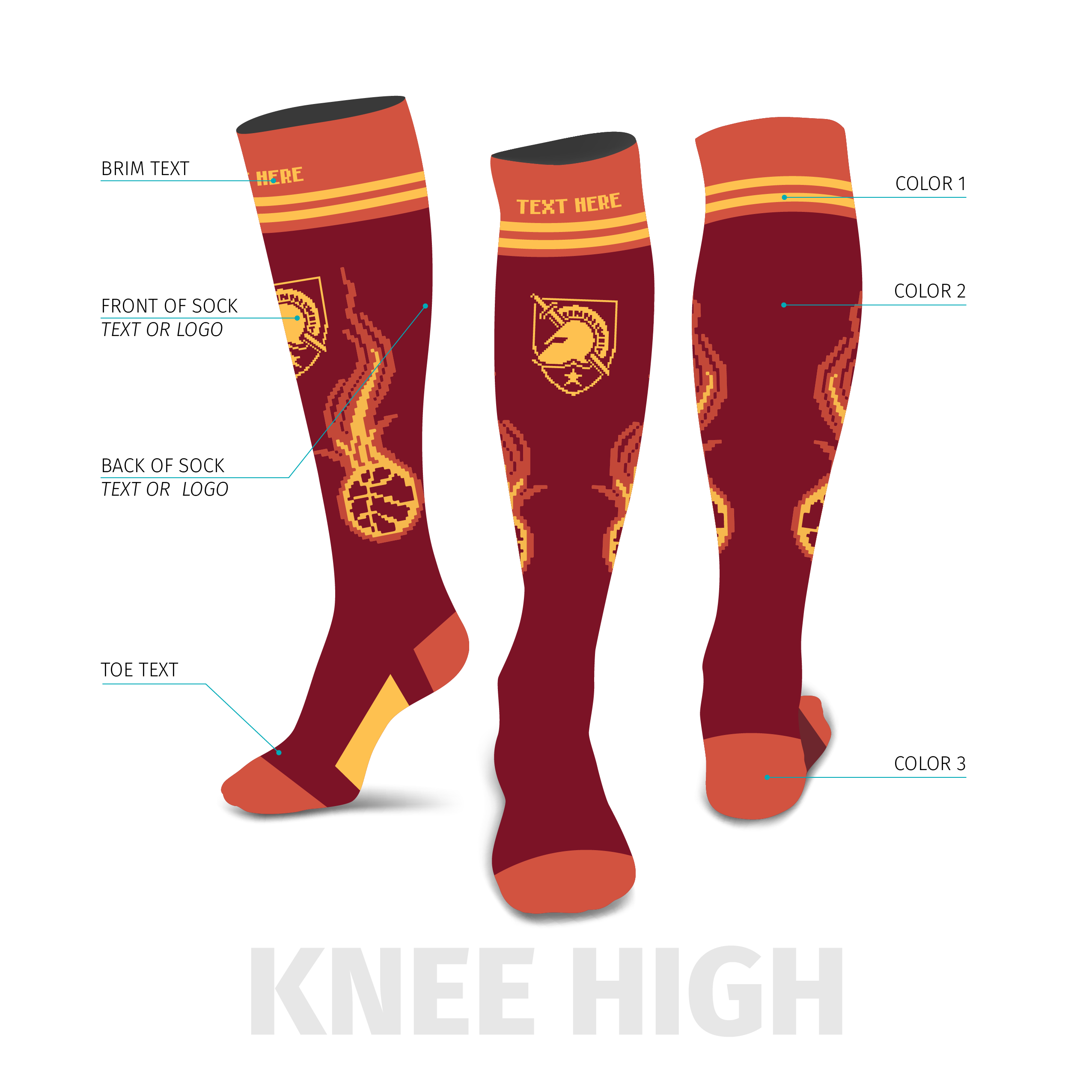 Blaze Custom Basketball Socks - SocksRock.com