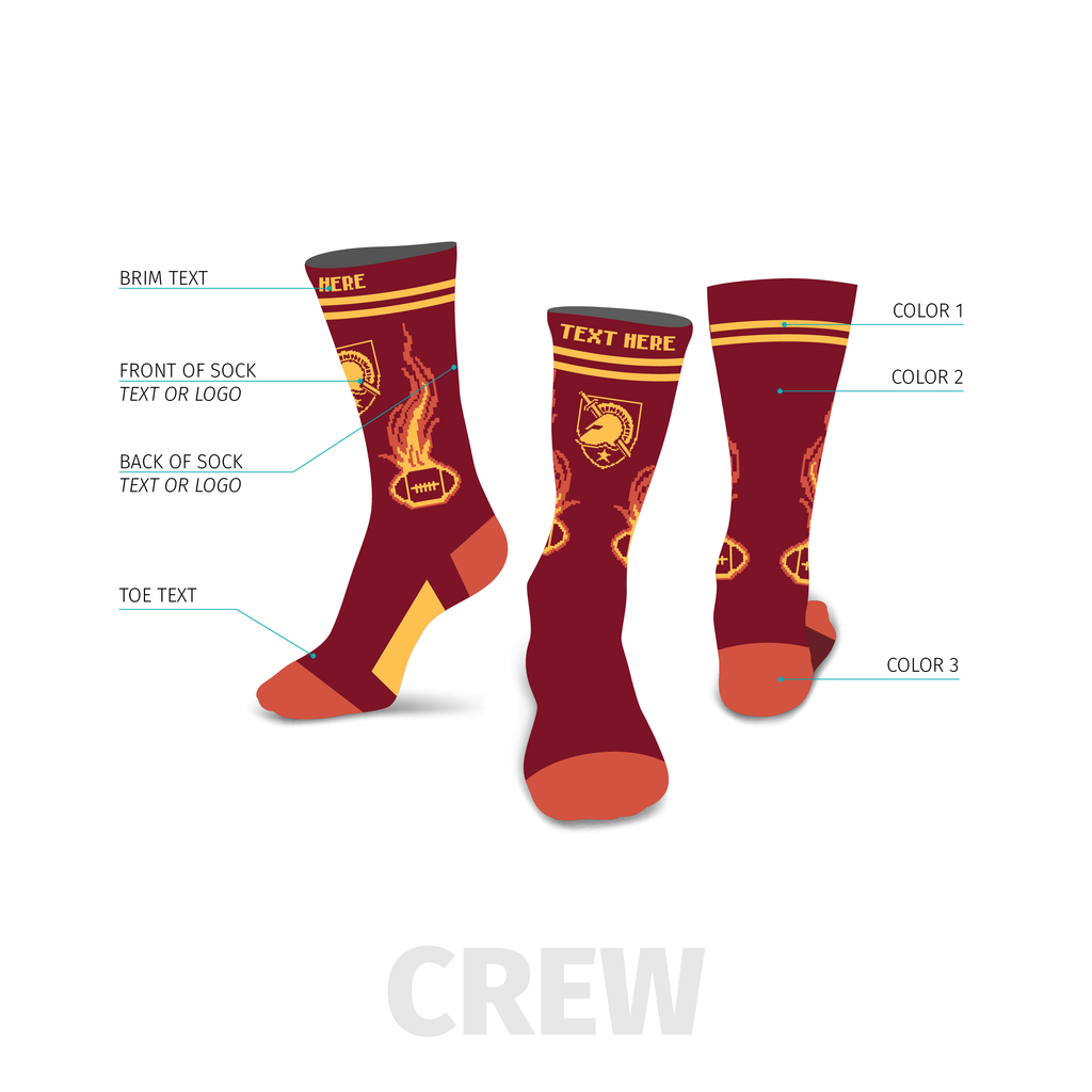 Blaze Custom Football Socks - SocksRock.com