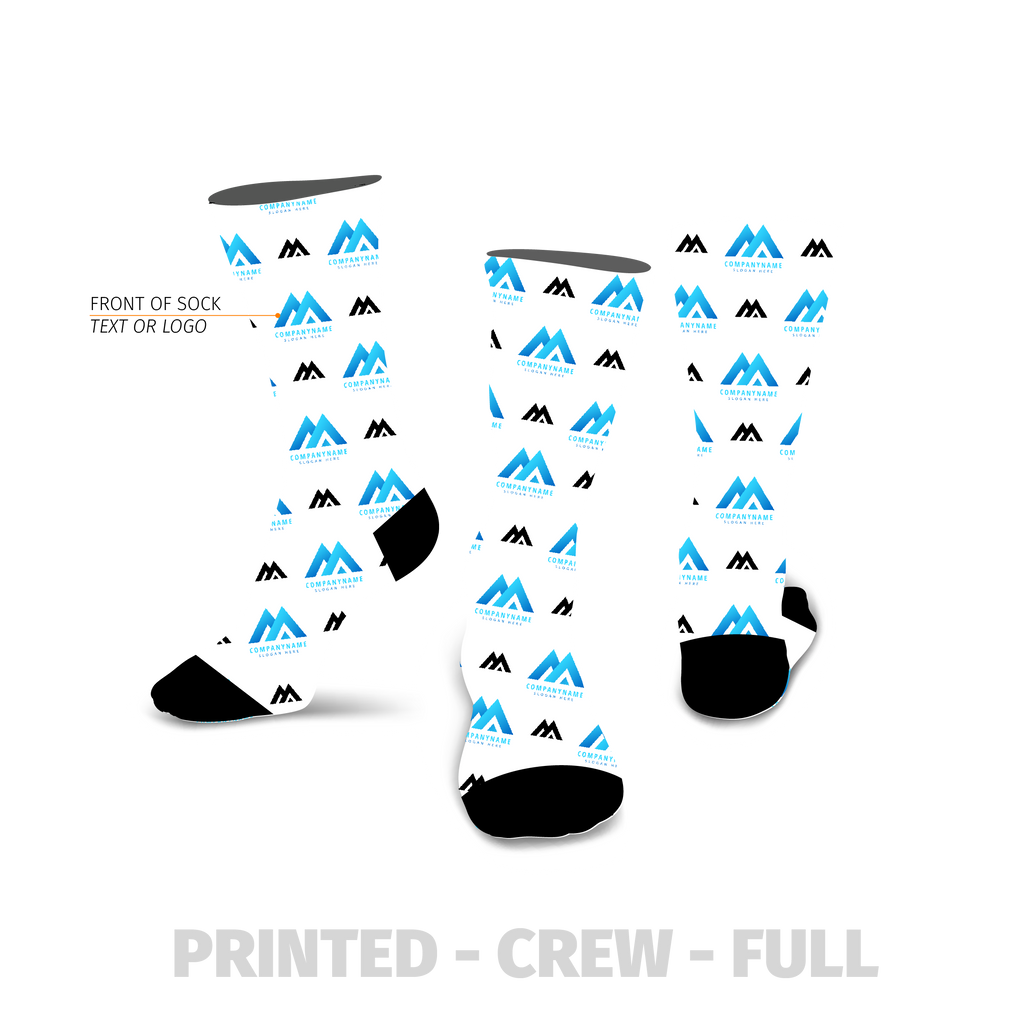 Business Multi Logo Custom Printed Sock