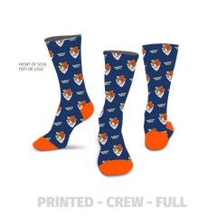 Sports Multi Logo Custom Printed Sock