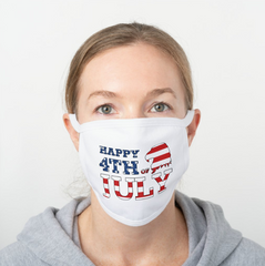 Happy 4th of July Polyester Face Guard - SHIPS FAST!