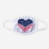 U.S.A. Flag Heart Polyester Face Guard - SHIPS FAST!