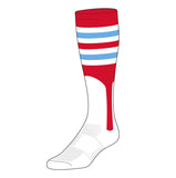 TCK Baseball Stirrups Medium (200E, 7in) Graphite, Red, White
