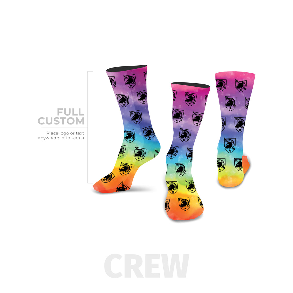 Rainbow Printed Logo Custom Sock