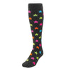 Krazisox Stars Black - Multi-Colored Socks (LP010-918) | Size Small Color Stars Black