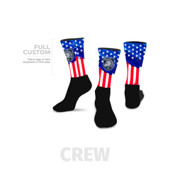 Stars and Stripes - Crew - Half Custom Printed Sock