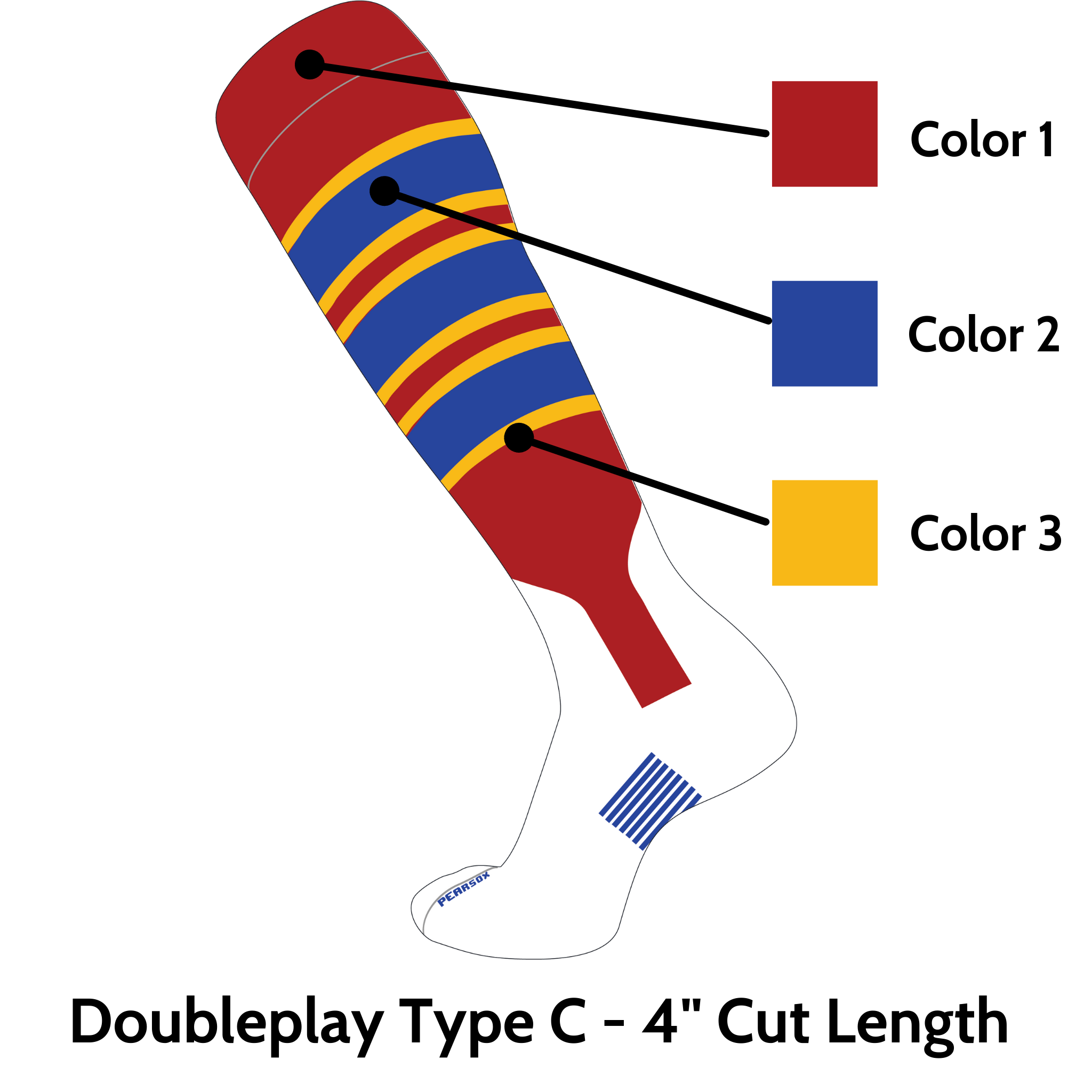 Doubleplay Custom Stirrup Sock Type C (Low Minimum & Fast Shipping)