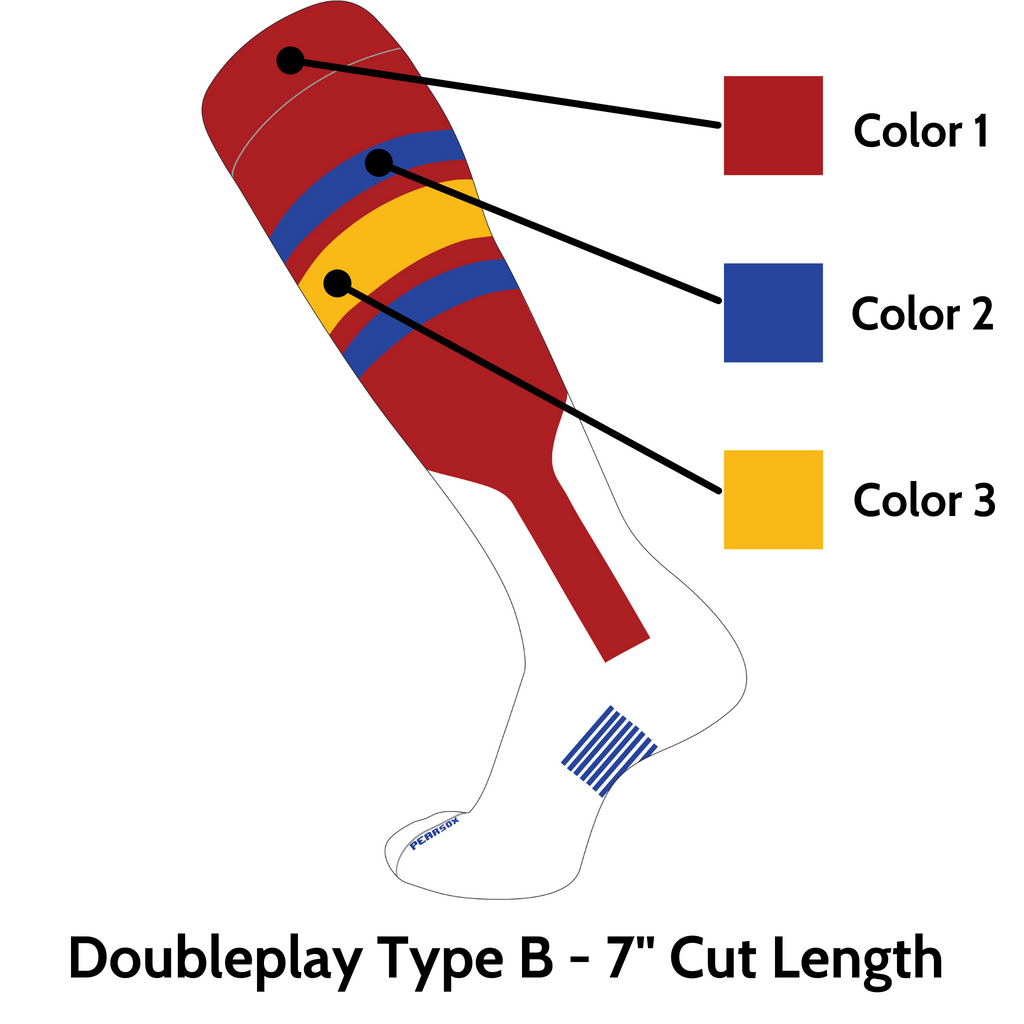 Doubleplay Custom Stirrup Sock Type B (Low Minimum & Fast Shipping)