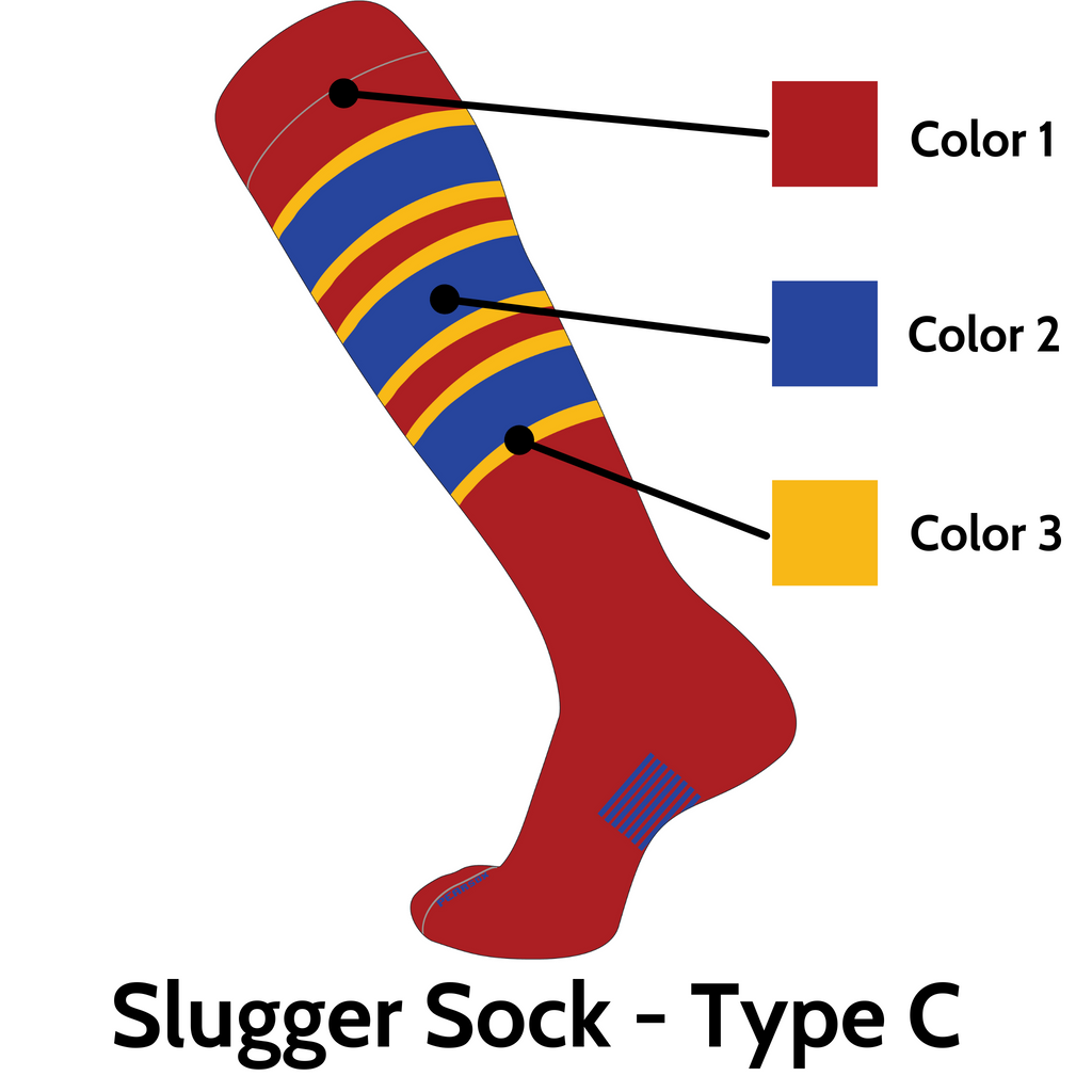Slugger Custom Sock Type C (Low Minimum & Fast Shipping)