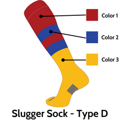 Slugger Custom Sock Type D (Low Minimum & Fast Shipping)